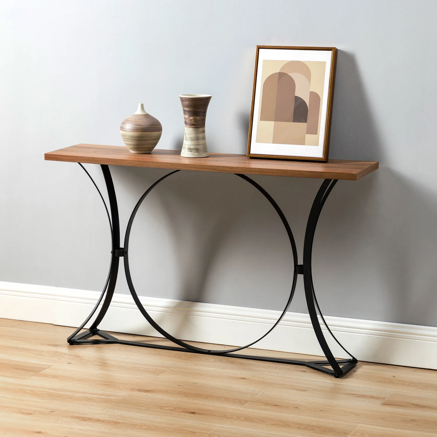 Maurice 47” Contemporary Console Table with Metal Base