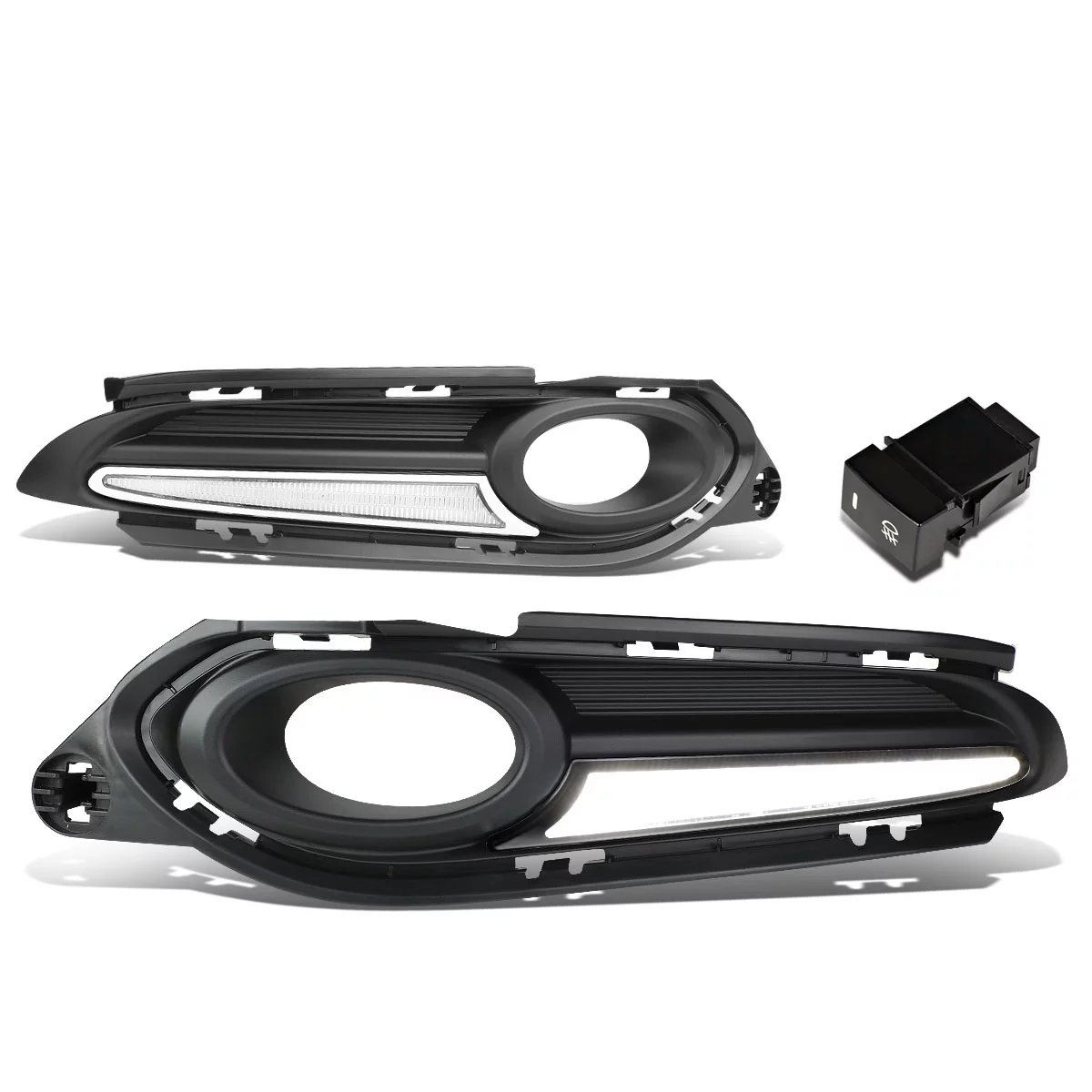 DNA Motoring FL-ZTL-259-CH For 2016 to 2018 Honda HR-V Front Bumper Driving LED DRL Fog Light Lamp Clear Lens 17