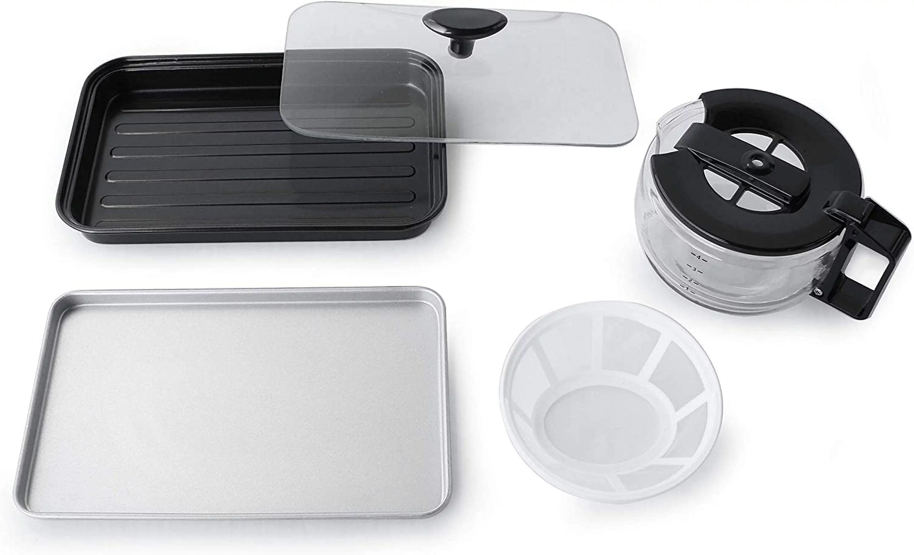 3-in-1 Breakfast Maker, Stainless Steel & White