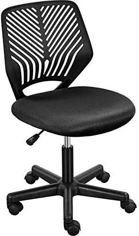 JYHOME Low-Back Mesh Office Chair  Armless Desk Chair Computer Chair Task Chair with Adjustable Height & Support Lumbar  Upholstered Mesh Swivel Chair Rose Red