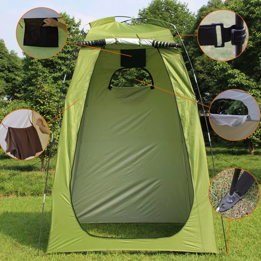 Walmeck Tent,Room Toilet Tent 6ft Tent Rain With Carry Tent Collapsible Pod Tent Instant 6ft Quick Tent Toilet Camp Toilet Camp Portable Quick Set Pop Pod
