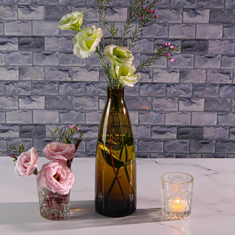 Richland Francesca Vase Amber 10.5