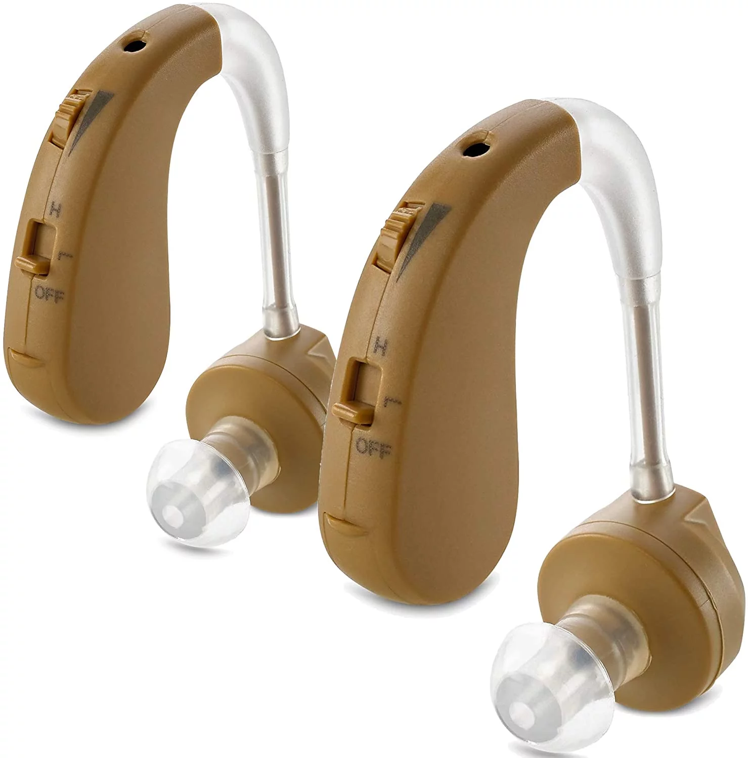 MEDca Digital Hearing Amplifier - BTE Behind the Ear Sound Amplifier Pair and Personal Sound Enhancer Set