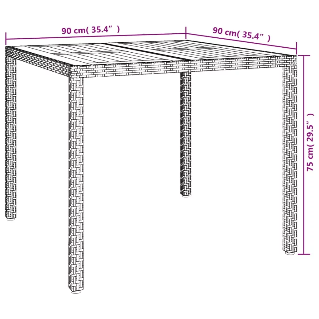 Anself Patio Table 35.4