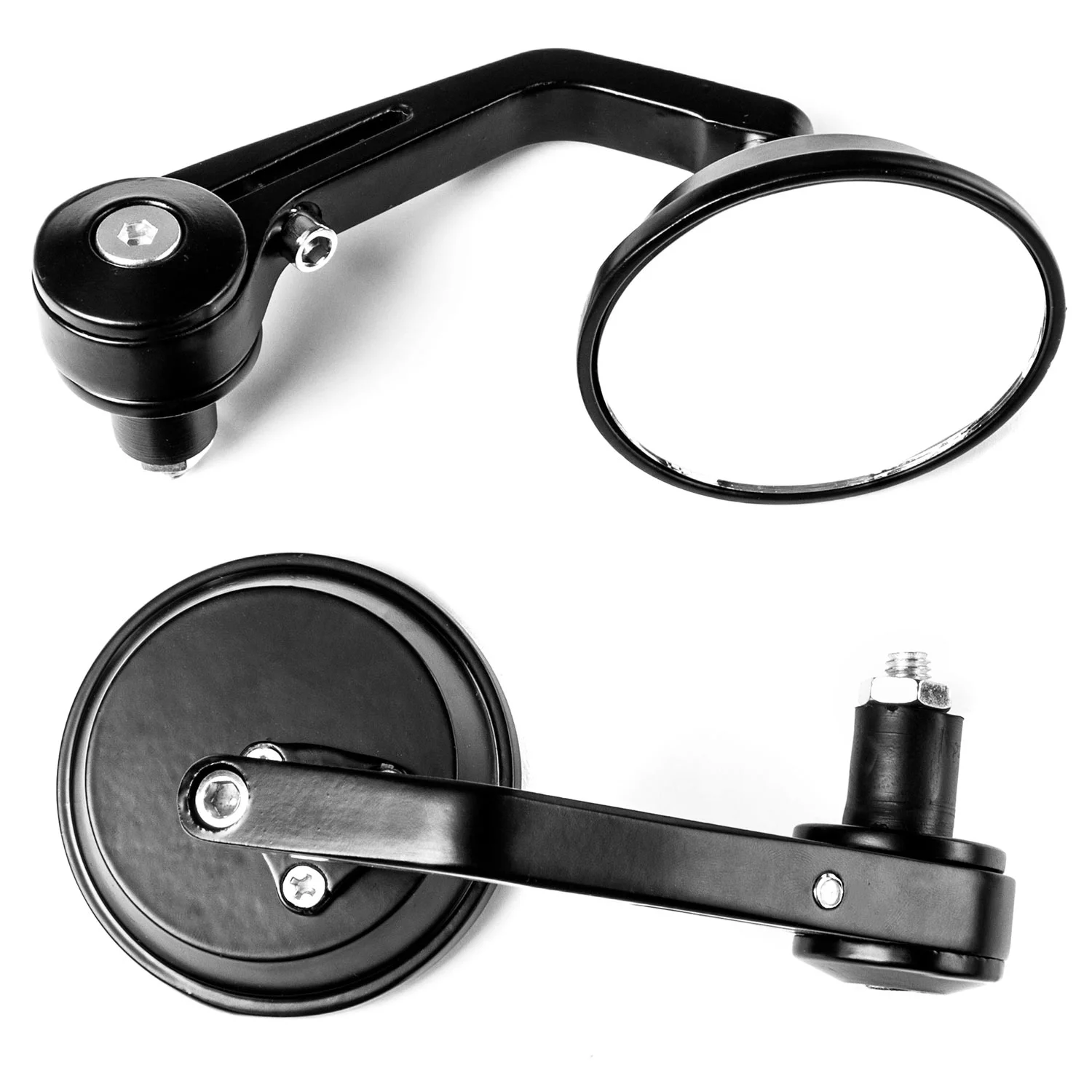 Krator Universal Round Bar End Mirrors Over Under Handlebars 7/8