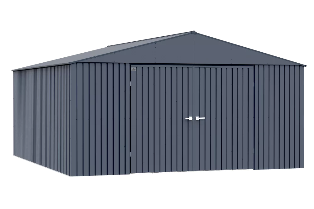 Arrow Elite Steel Storage Shed, 14x16, Anthracite