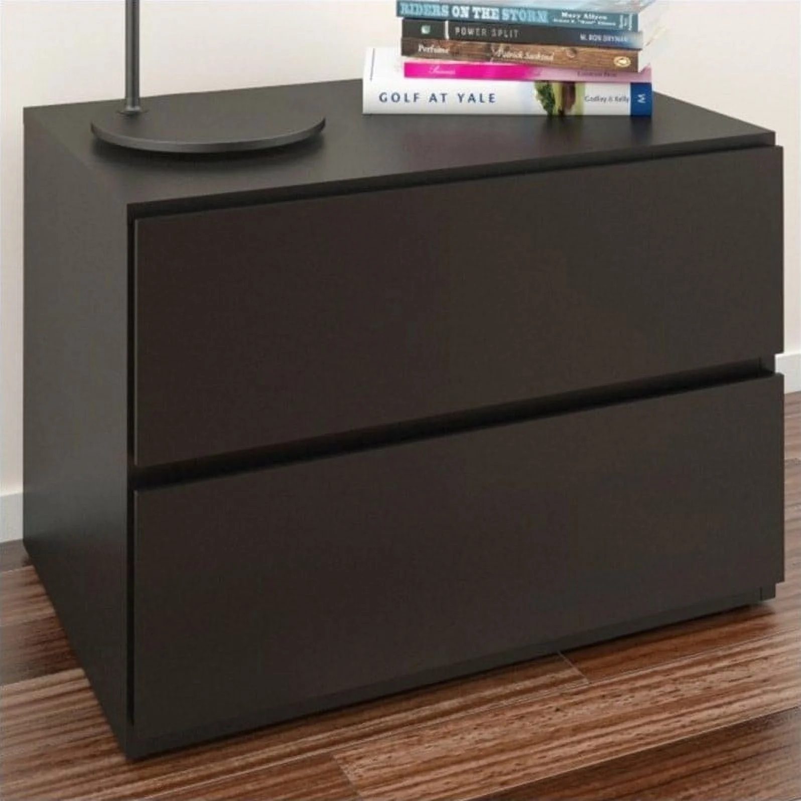 Home Square 3-Piece Set with Queen Size Platform Bed & 2 Nightstands in Black