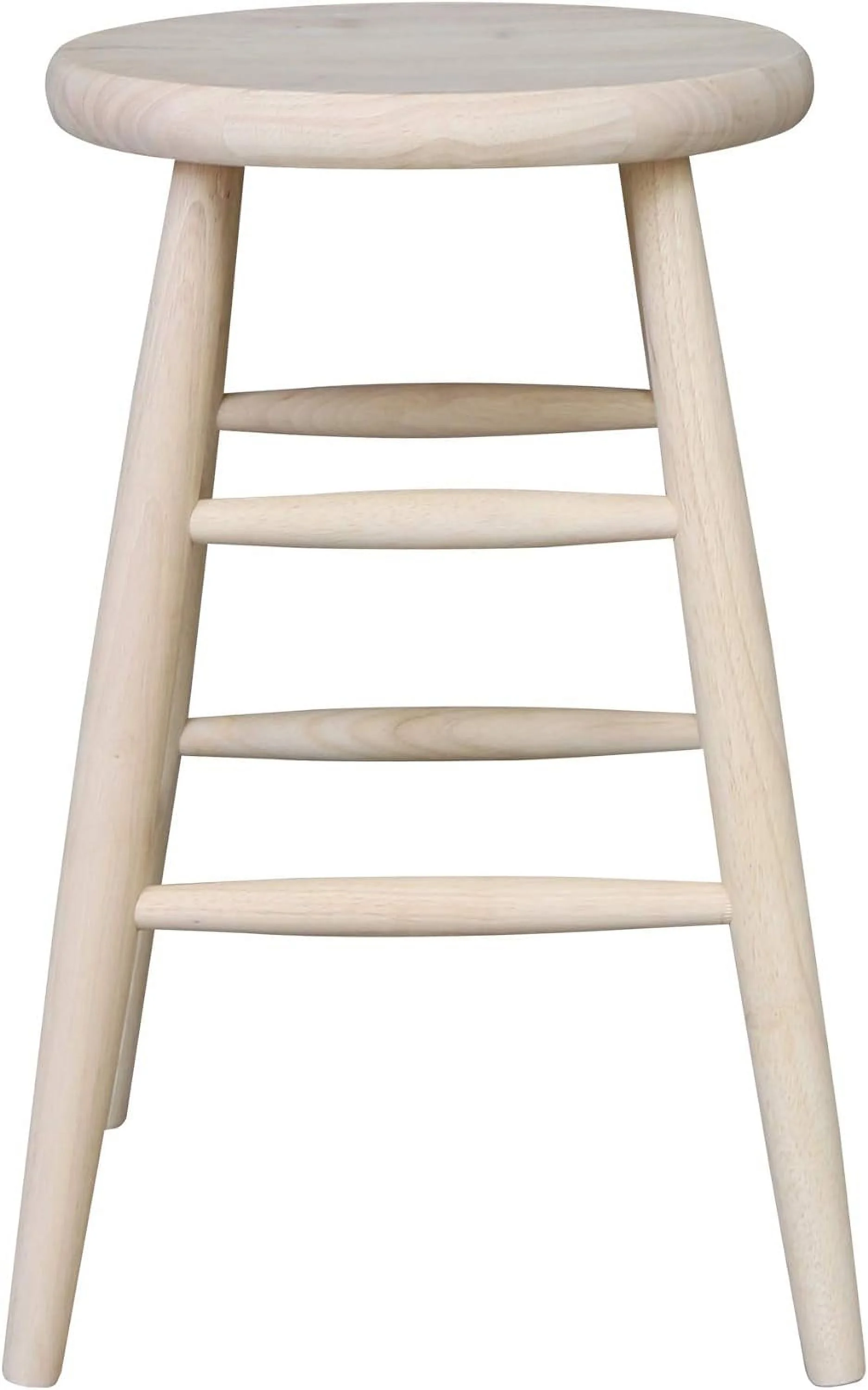 Scooped Seat Stool, Unfinished