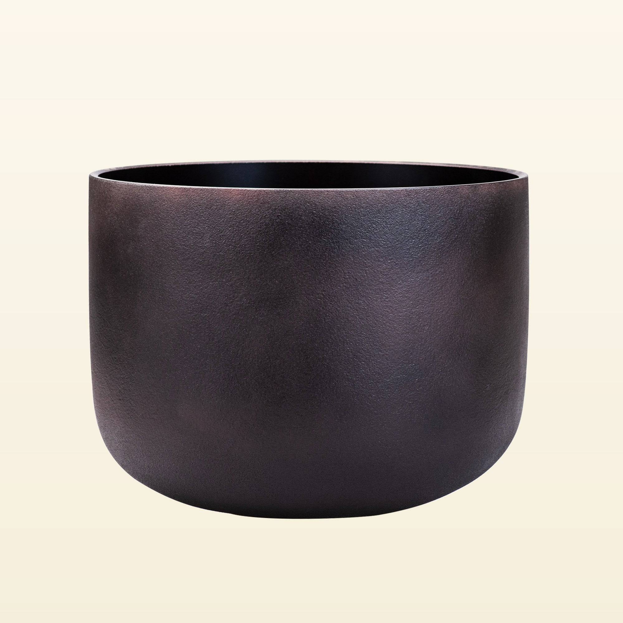 TOPFUND Black A Note 440Hz Crystal Singing Bowl Third Eye Chakra with Heavy duty carrying case and Suede Stuck