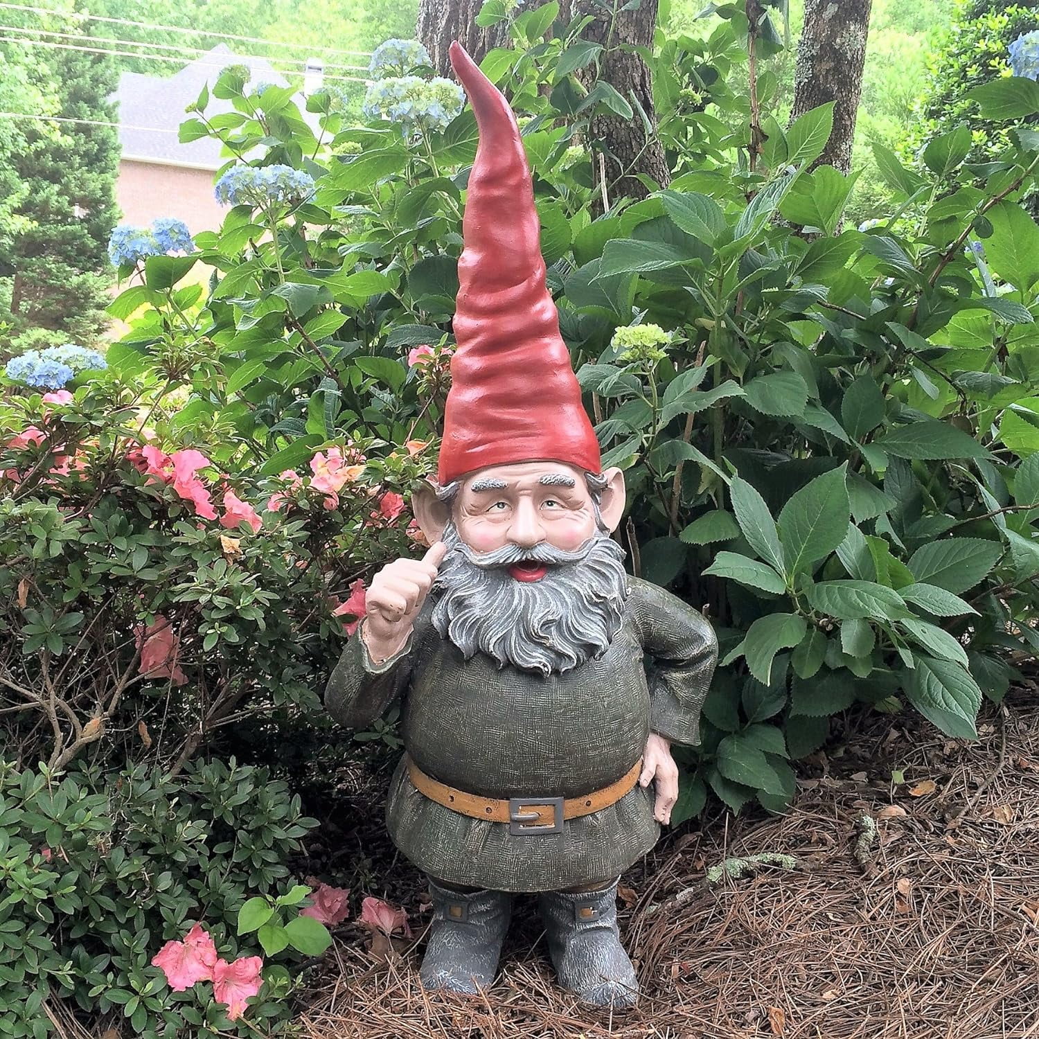 Rumple The Garden Gnome Thumbs Up Statue 34