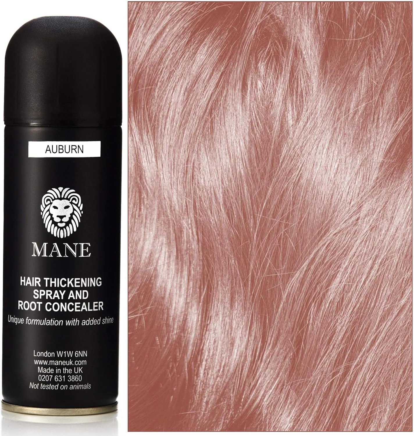 Mane Hair Thickening Spray and Root Concealer AUBURN 200ml