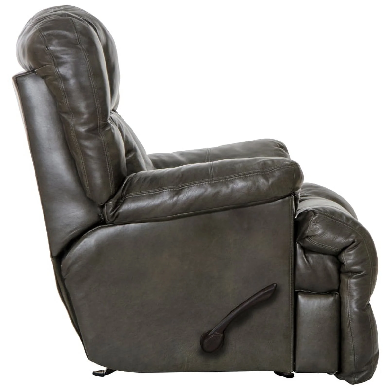 Chaise Rocker Recliner in Steel Finish