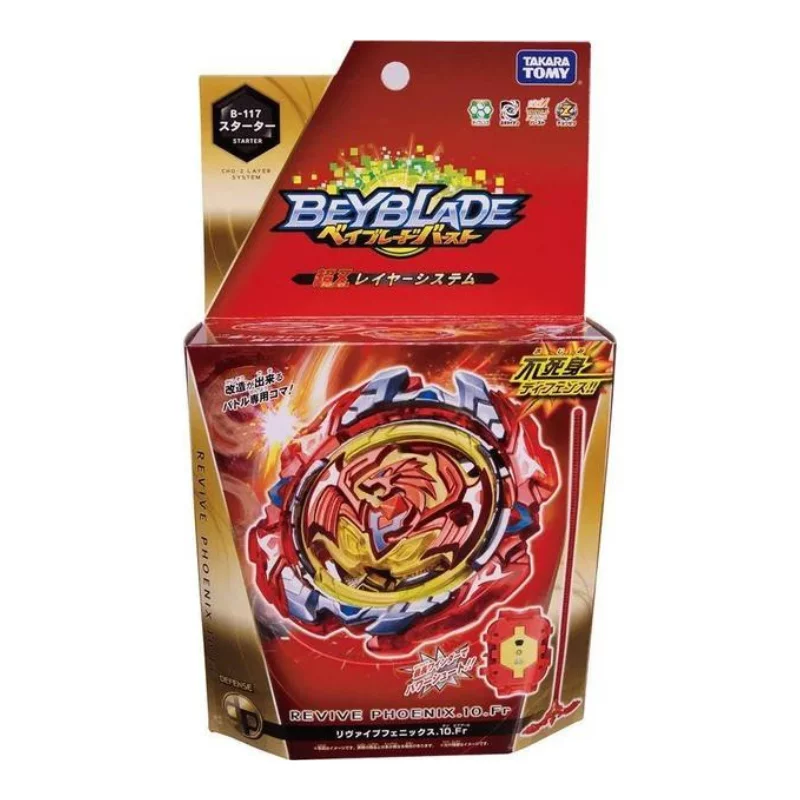 Takara Tomy Beyblade B-117 Starter Revive Phoenix.10.Fr Defense Beyblade Burst Turbo Right Spin Cho-Z Layer System Bey Battles Beyblades Spin Top Toys