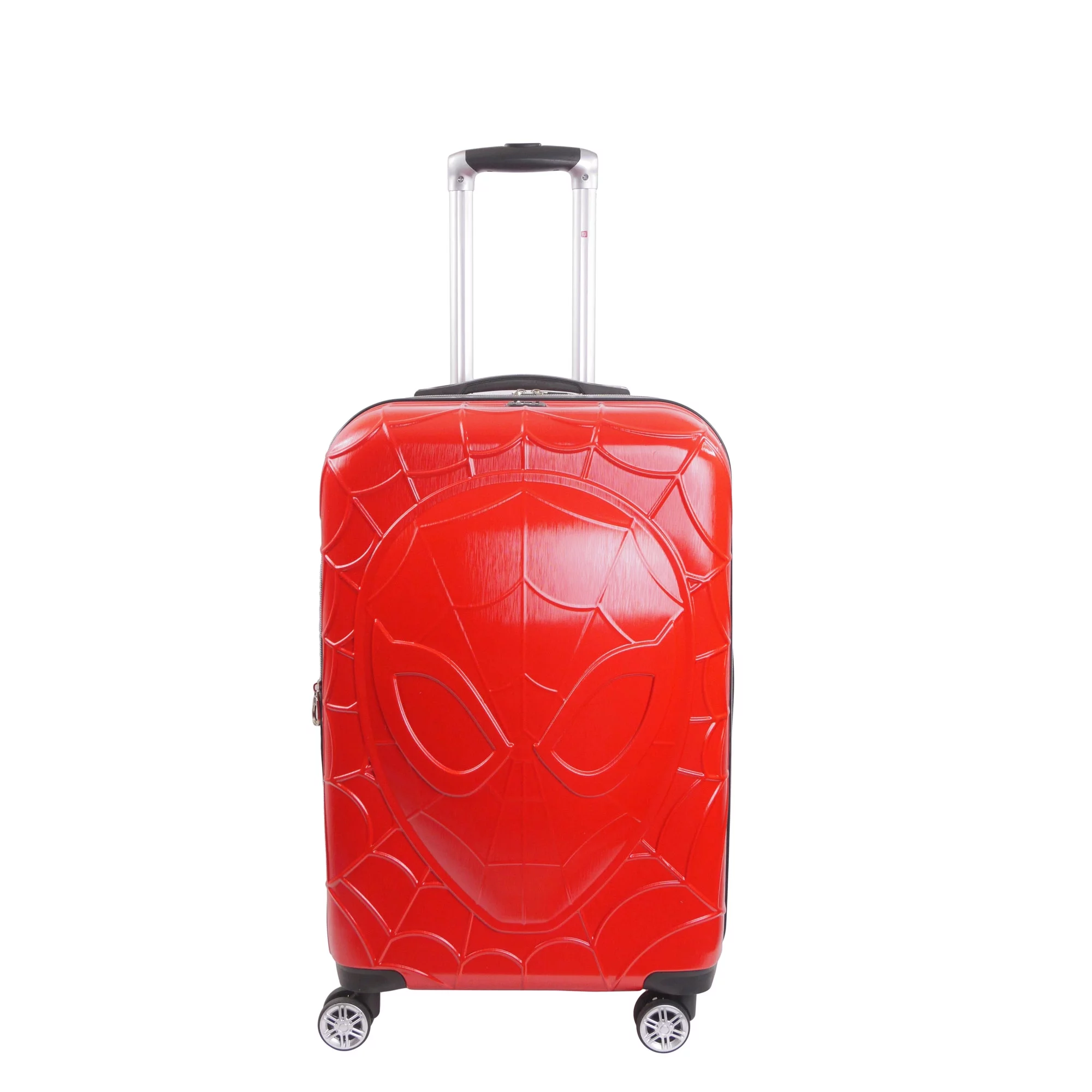 Marvel Spider-Man 25 Inch Rolling Luggage, Molded Hardshell Suitcase with Wheels, Red