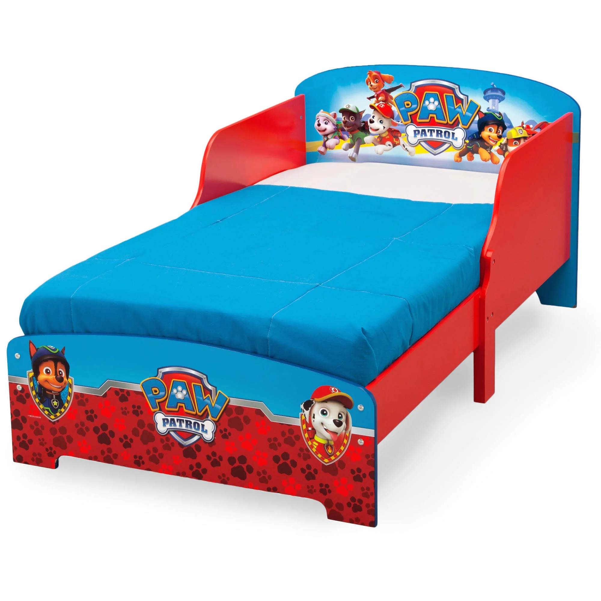 Nick Jr. PAW Patrol Wooden Toddler Bed by Delta Children, Greenguard Gold Certified, Red