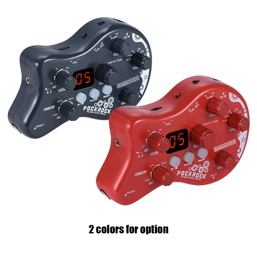 ammoon Effect Pedal,FunctionTypes 40Adapter Portable Processor 40 Drum Processor Pedal Ammoon Pockrock Drum Function Pedal - Portable Function Versatile Sound 15 Types Ammoon Pedal