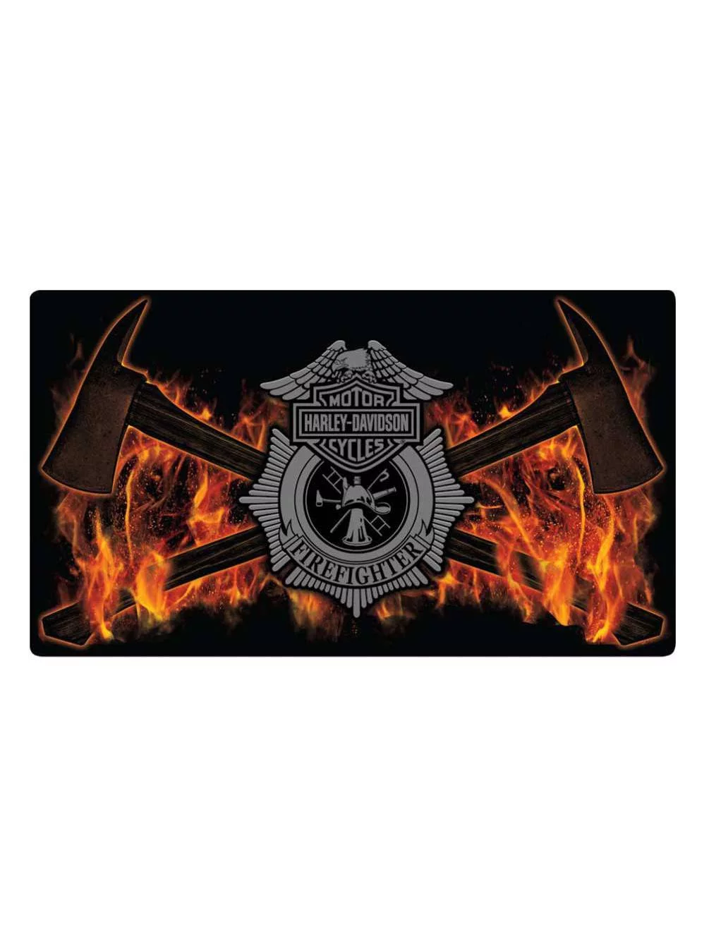 Harley-Davidson Embossed Firefighter Axes Tin Sign, 16.5 x 9.5 inches 2011211, Harley Davidson