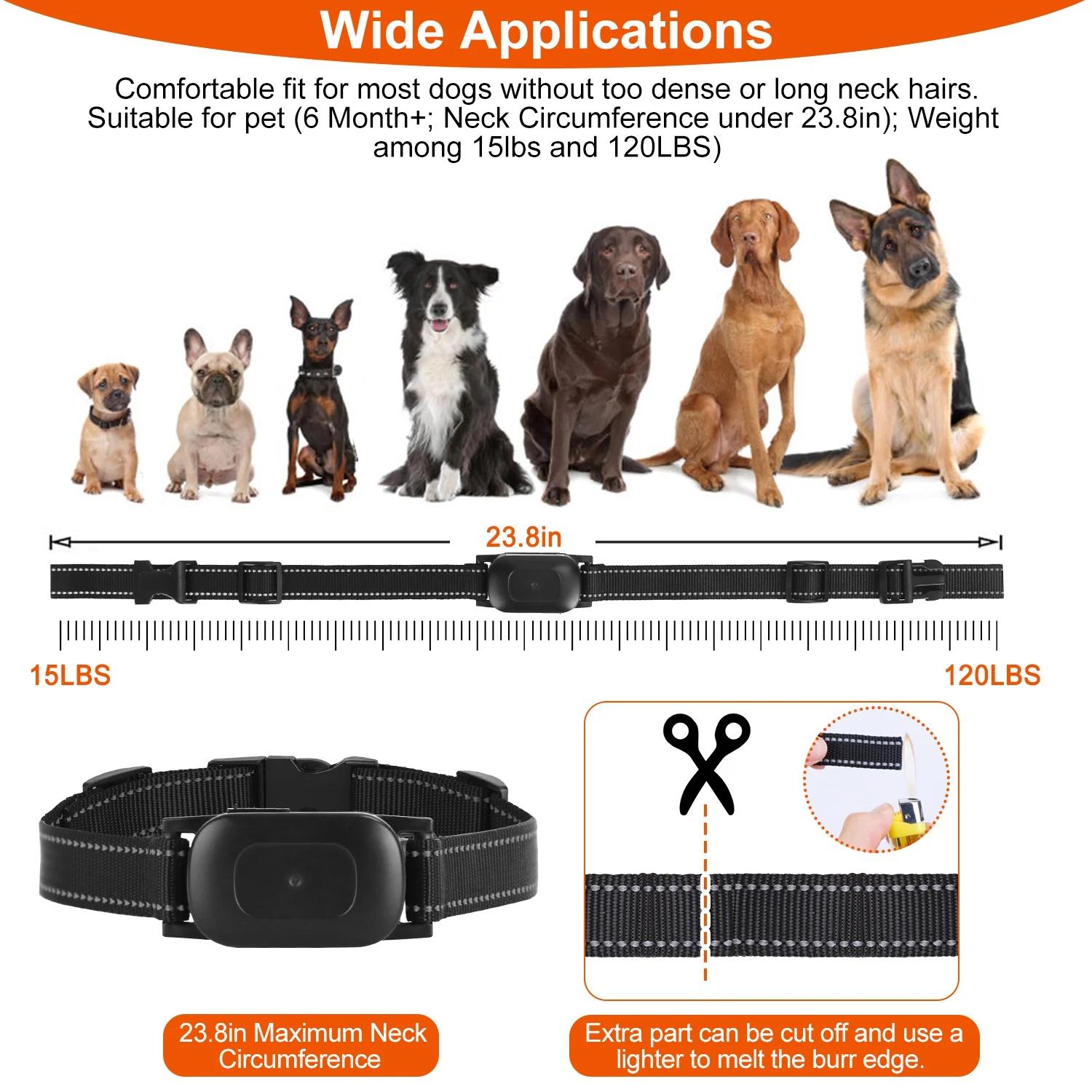 Wireless Dog Invisible Fence, iMounTEK Pet Electric Fence Containment System Dog Training Collar Beep Vibration Electric Shock Wireless Fence Set, Come with 1 Collar