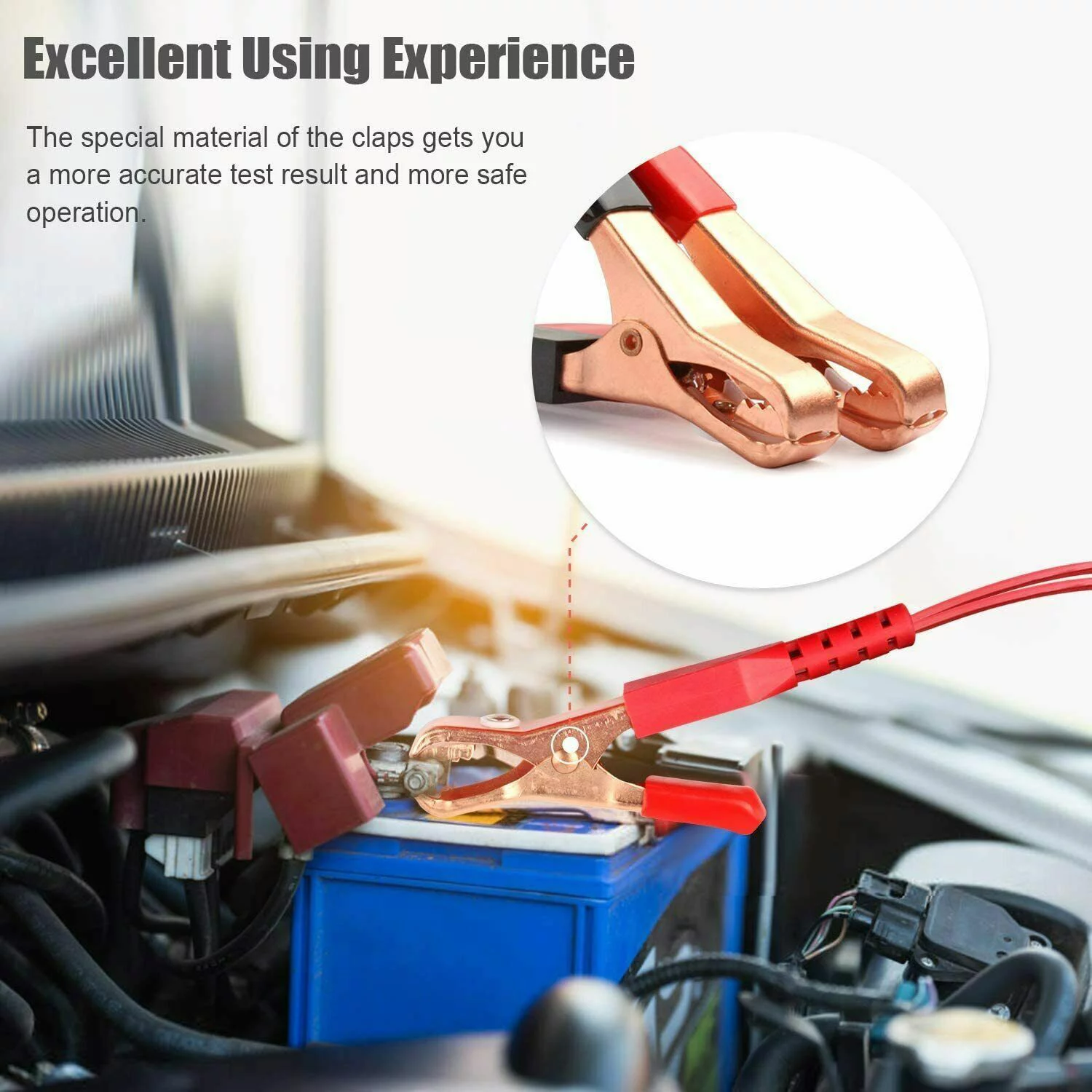 FOXWELL BT100 PRO 12V Car Battery Tester Charging Test AGM GEL Charging Analyzer 100-1100CCA Automotive Batteries Analyzer Car 6V-12V Battery Status Diagnostic Tool