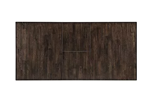 Kings Brand Furniture - Lewiston Rectangular Extension Leaf Wood Dining Room Table, Brown