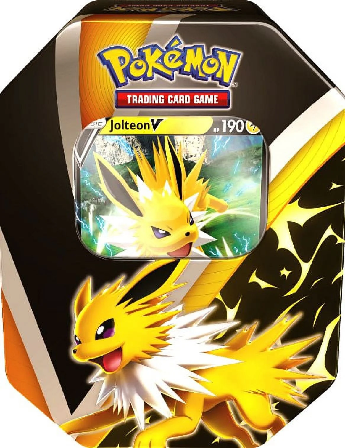 Pokemon Eevee Evolutions Jolteon V Tin (4 Booster Packs & Promo Card)