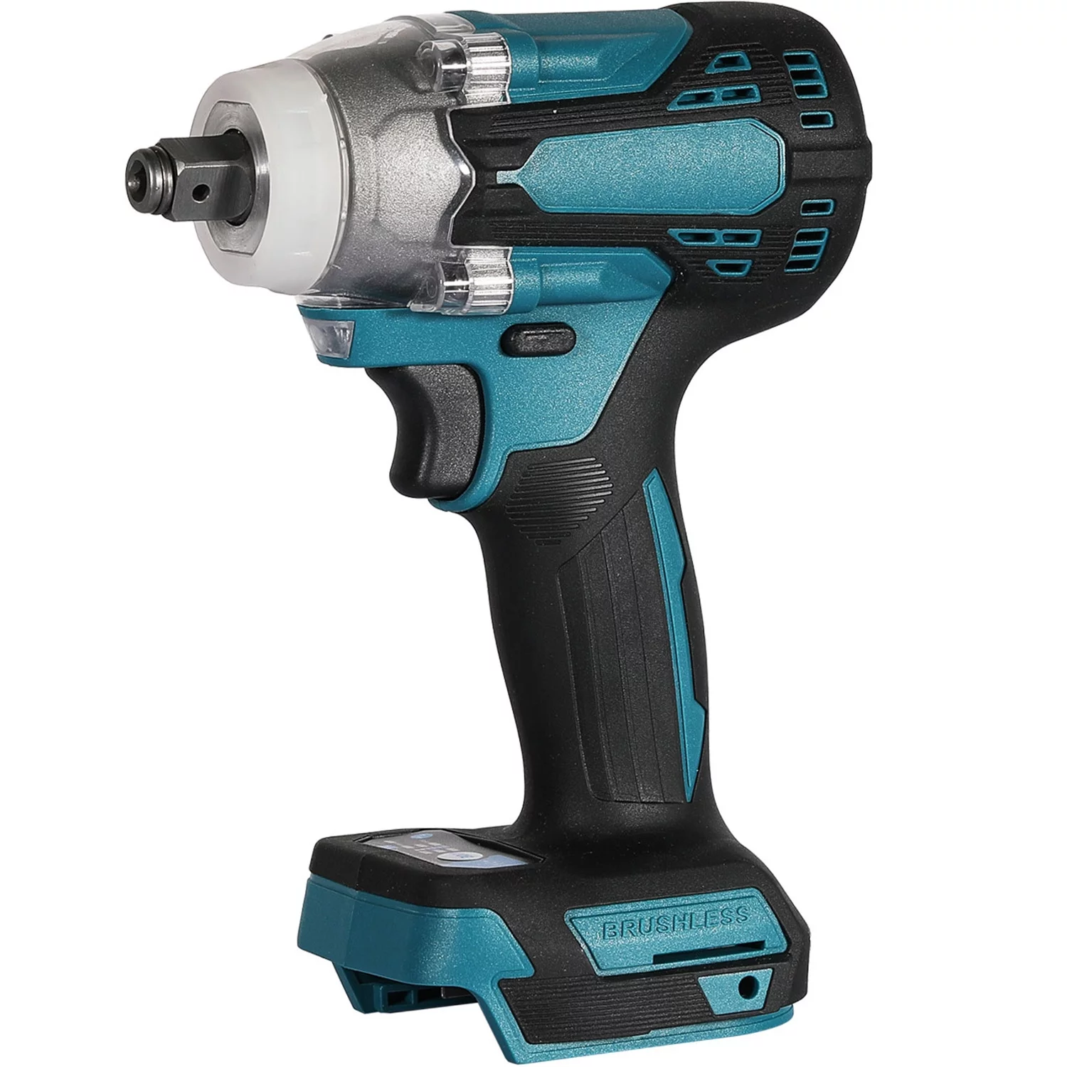 Hanru Cordless Impact Wrench, 1/2 Inch Brushless Power Impact Gun, High Torque 300 ft-lbs 3000 RPM, Led Light, Reverse Button, Nut Busting Torque, Tool Only - No Battery, Suitable for family cars