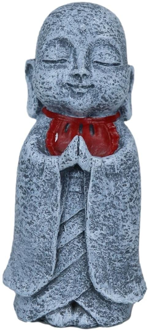 Feng Shui Zen Japanese Jizo Monk With Red Bib Buddha Ojizo Sama Figurine 5