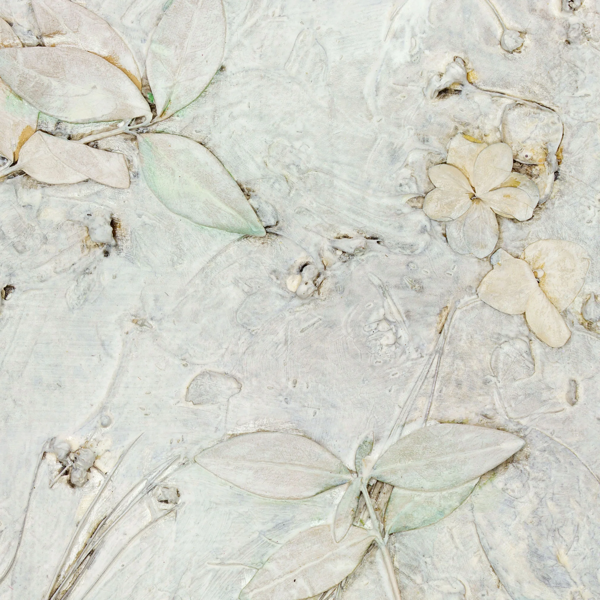 Oriental Furniture 6 ft. Tall Ivory Flowers Canvas Room Divider - 3 Panel