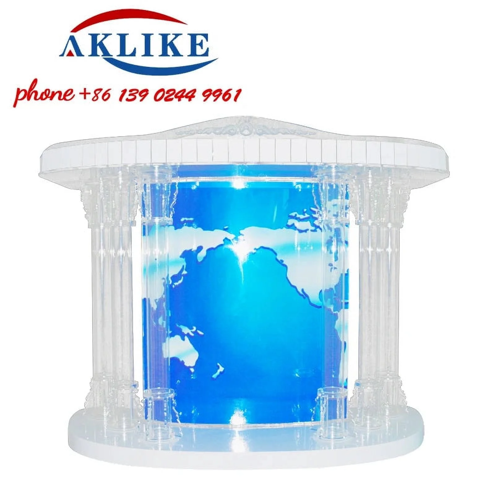 2024 AKLIKE Hot Sales High-end Lecturers Led Acrylic Lectern Church Pulpit Modern Rostrum Podium Clear Free Shipping