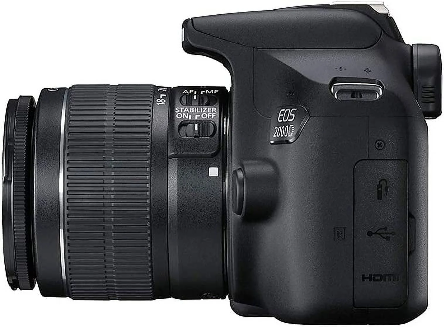 Canon EOS 2000D (Rebel T7) DSLR Camera w/Canon EF-S 18-55mm F/3.5-5.6 Zoom Lens+420-800mm HD Telephoto Zoom lens+case+128Memory Cards (24PC)