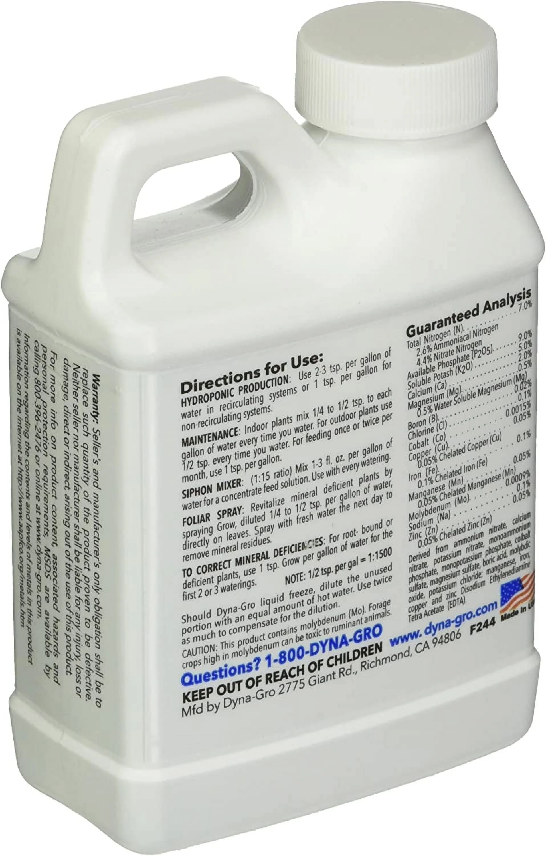 Dyna-Gro DYNAGB8OZSET Liquid Grow & Liquid Bloom, 8 oz