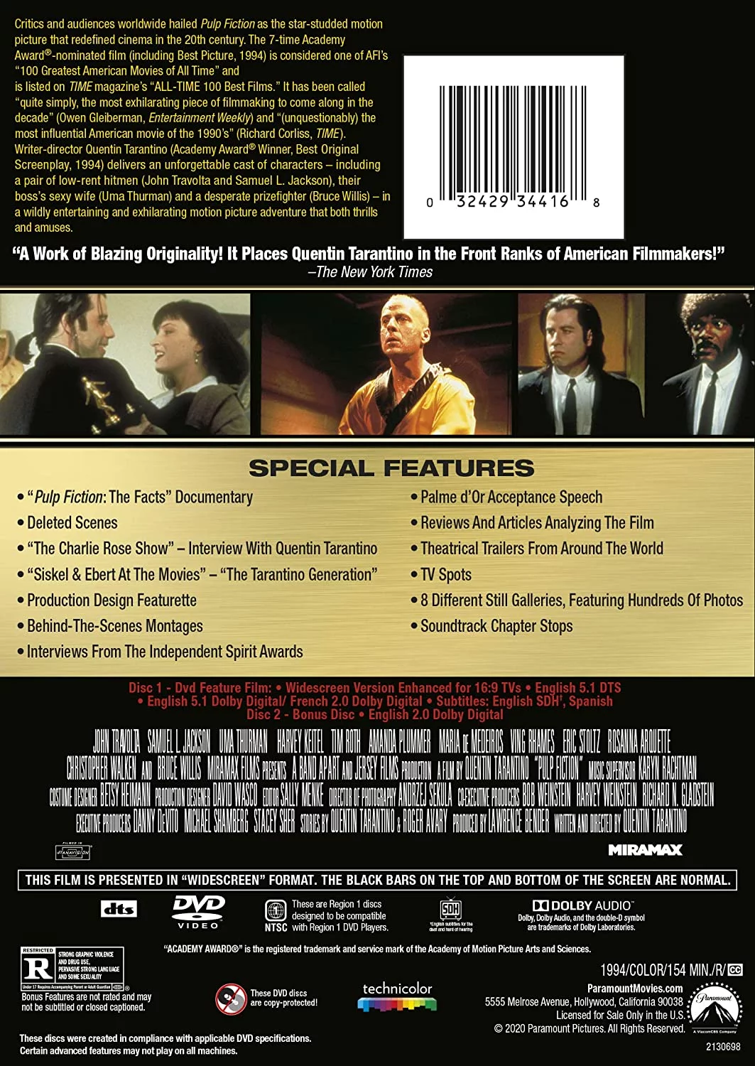 Pulp Fiction (DVD), Miramax, Action & Adventure