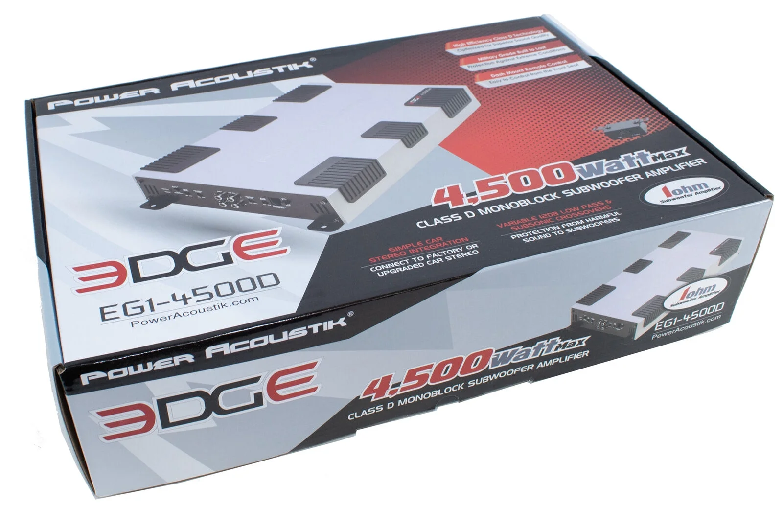 Power Acoustik Edge Amplifier 1 Channel Mono EG1-4500D