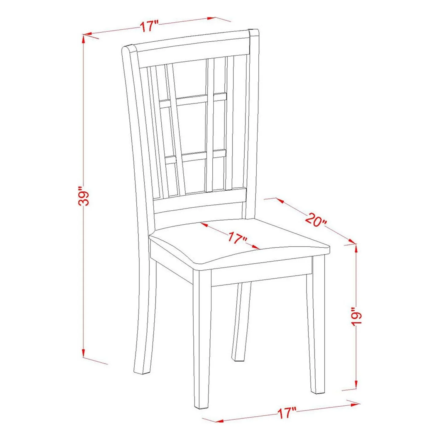 HomeStock Naturally Nice Kitchen Table Set-Dining Table And 4 Wood Kitchen Chairs