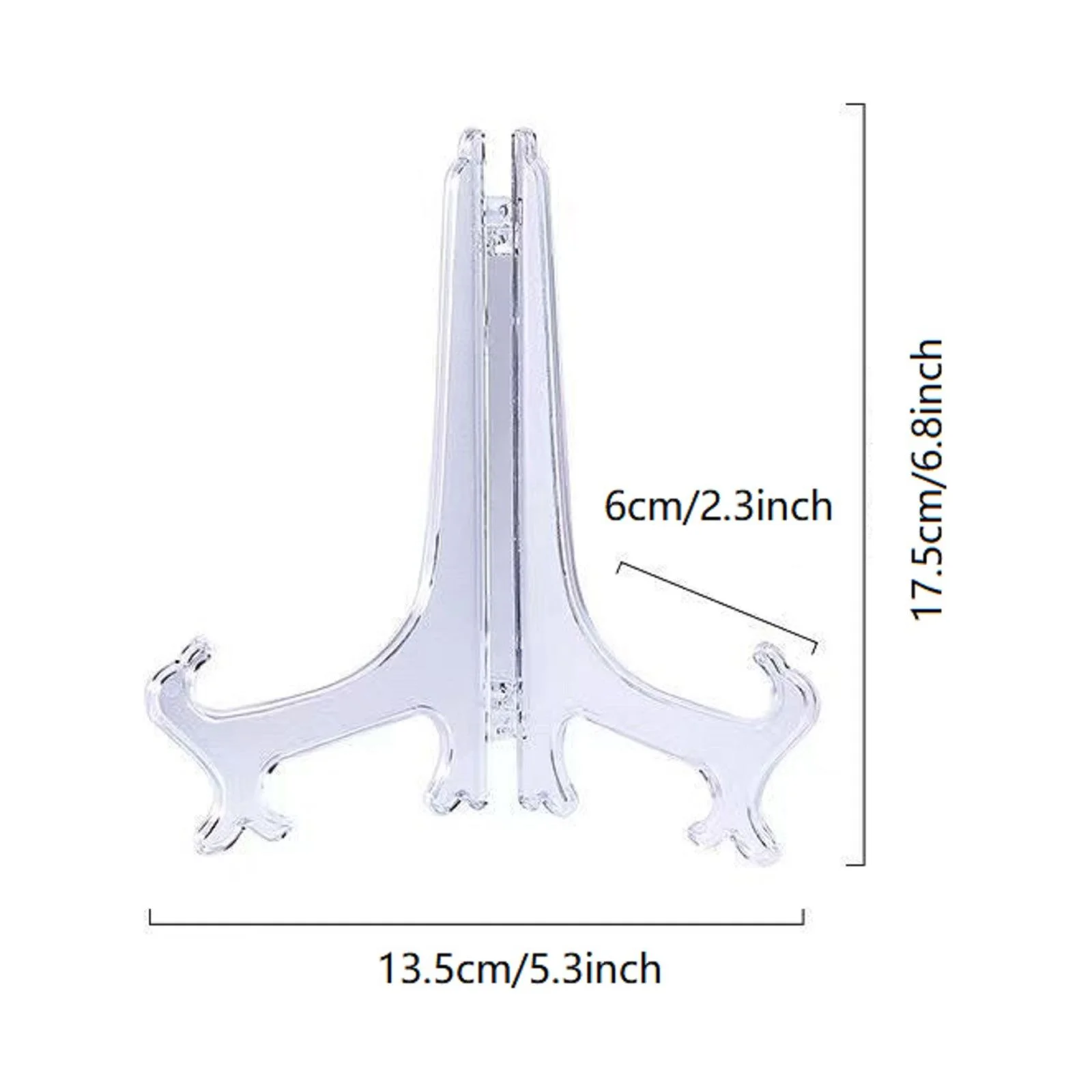 Clear Plastic Easels Or Stand/Plate Holders To Display Pictures Or Other Items At Weddings Home Decoration Birthdays Tables (12 Pack)