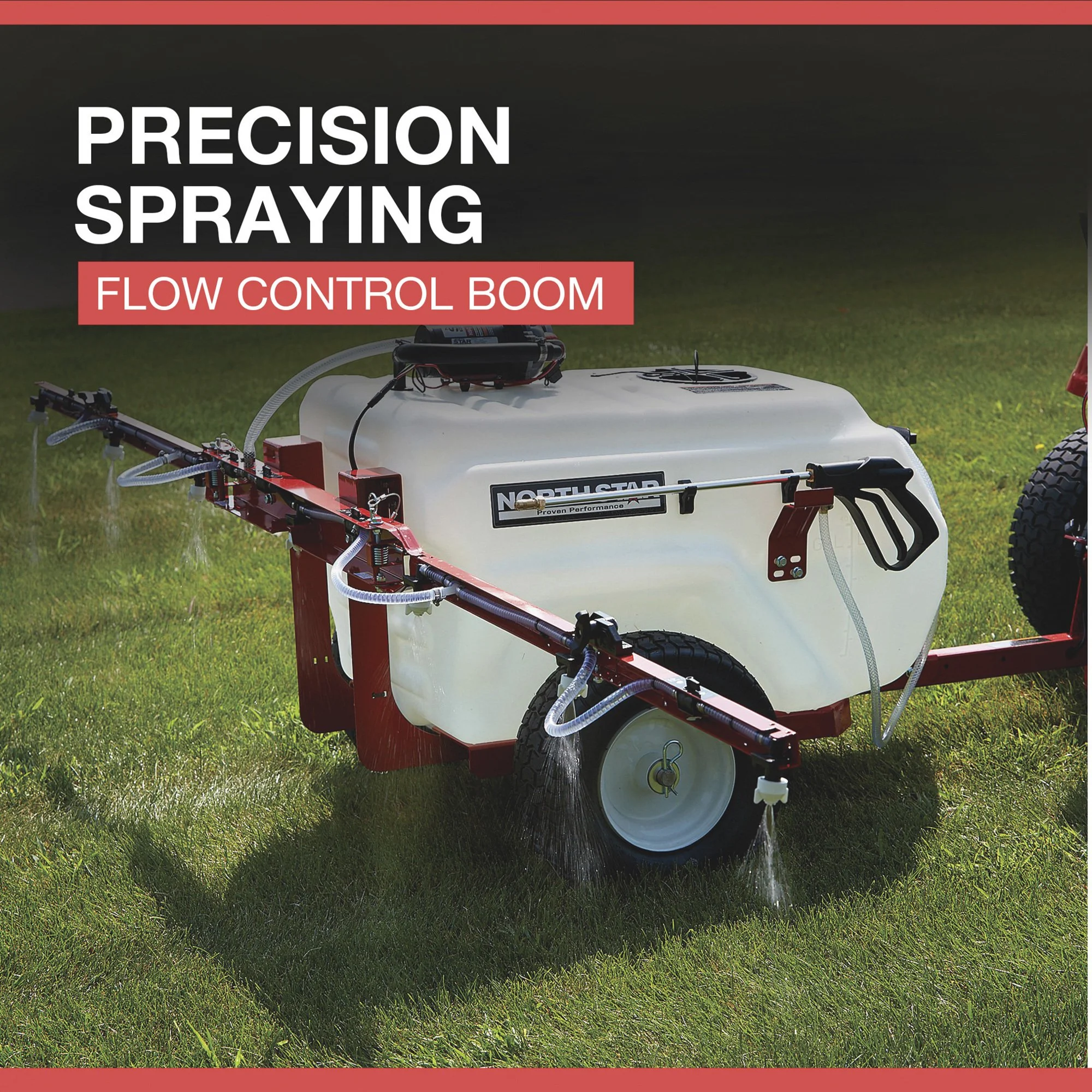 NorthStar Tow-Behind Trailer Boom Broadcast and Spot Sprayer — 61-Gallon, 5.5 GPM, 12V DC, Model# 282588