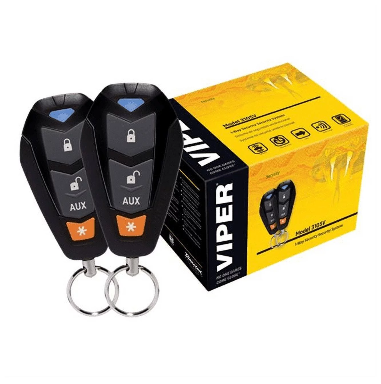 Brand New 3400V KEYLESS ENTRY SYSTEM 3 CHANNEL 1 WAY CAR ALARM SECURITY SYSTEM w/ 2 REMOTES