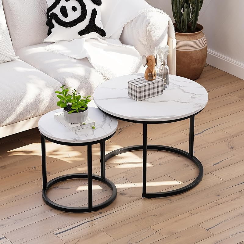 Nesting Coffee Table Set of 2, 23.6