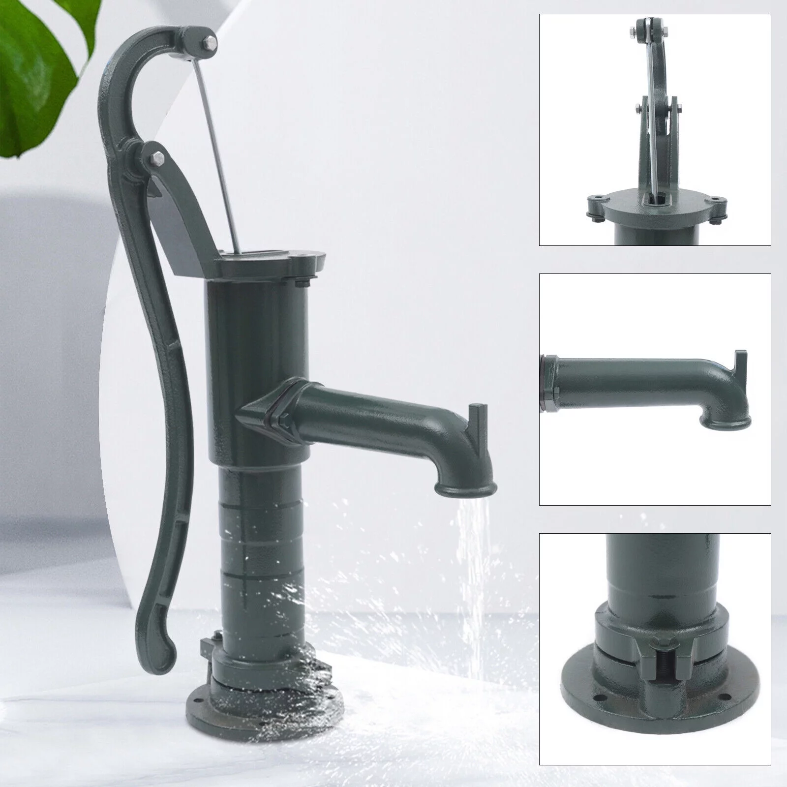 SHZICMY Hand Water Pump Well Pitcher Cast Iron Press Suction In Outdoor Yard Pond Garden