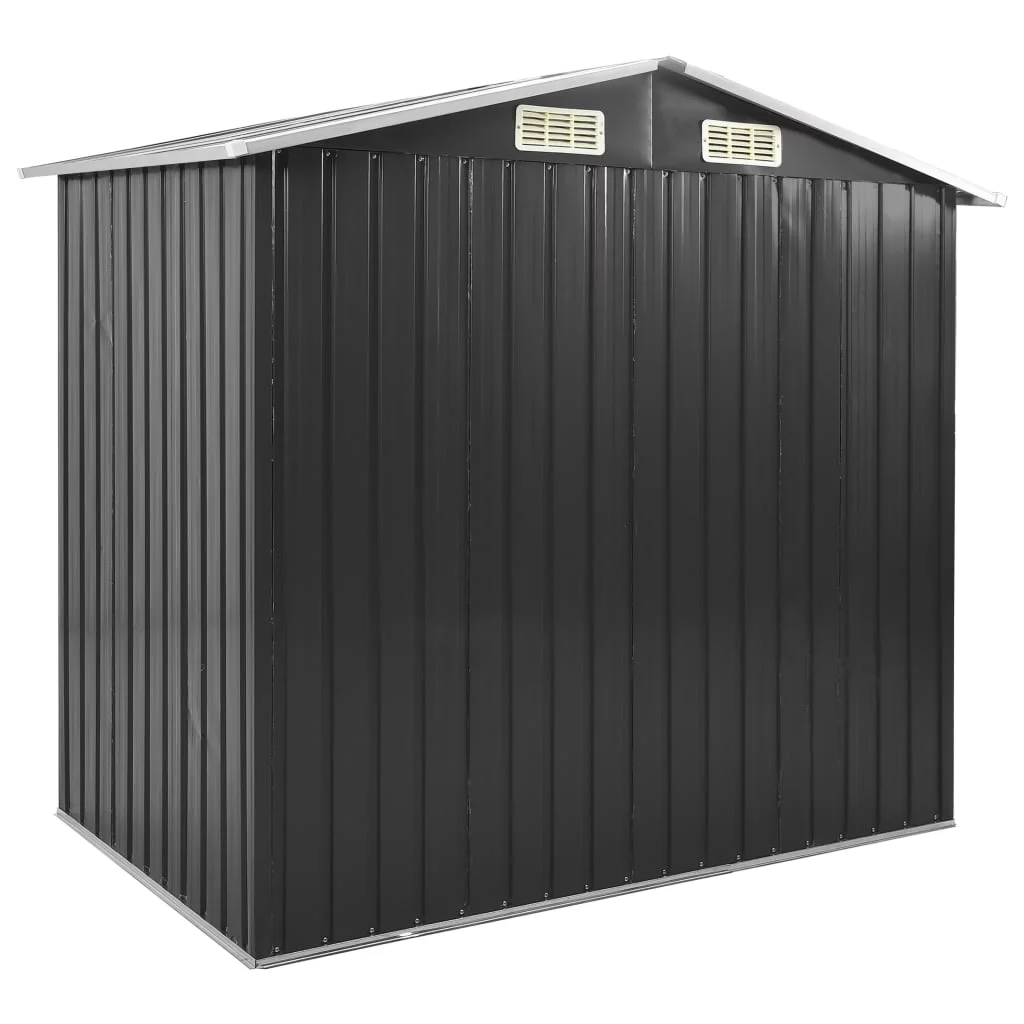 Charmma Garden Shed with Rack Anthracite 80.7
