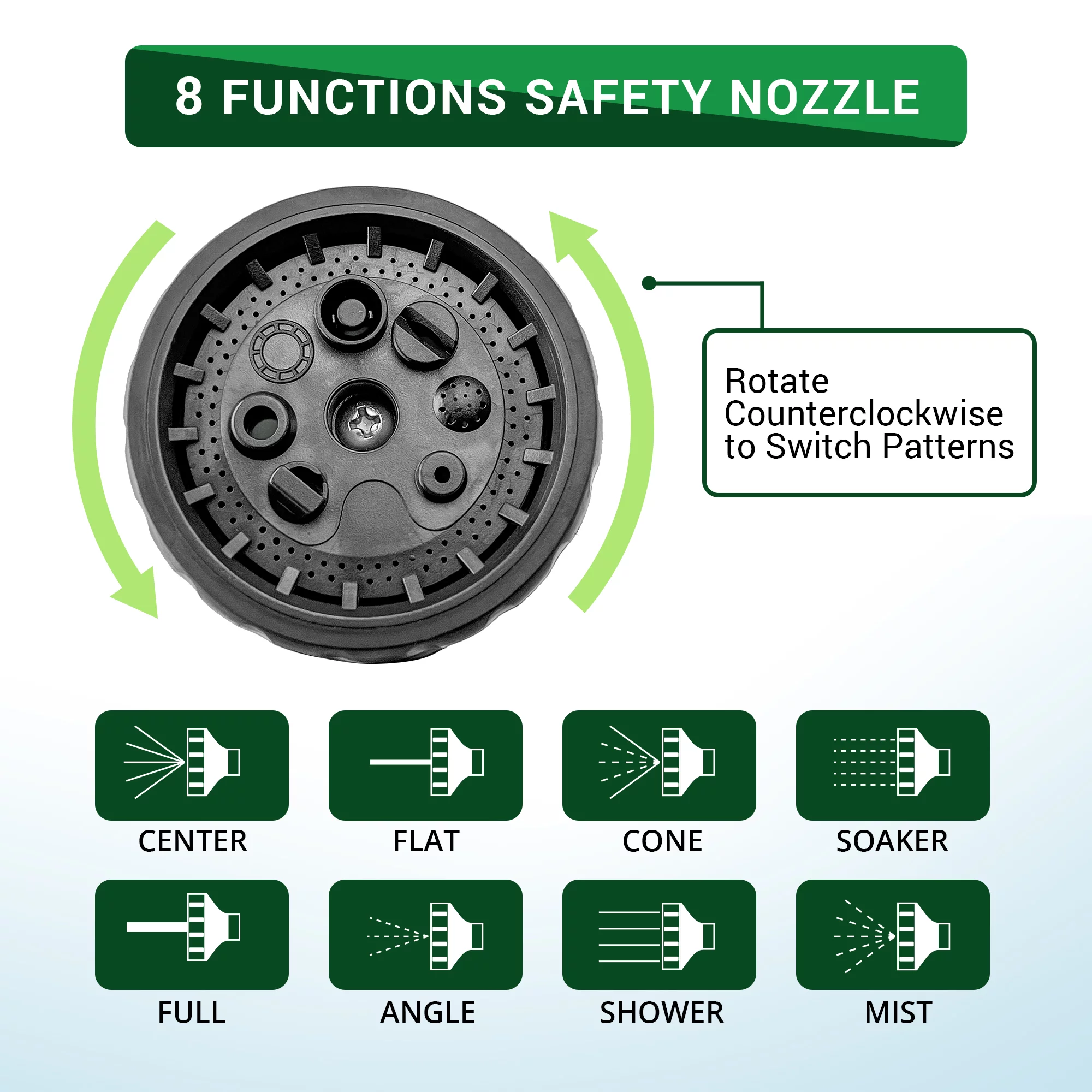 New 50ft Expandable Garden Hose - 4-Layers Latex with 3/4