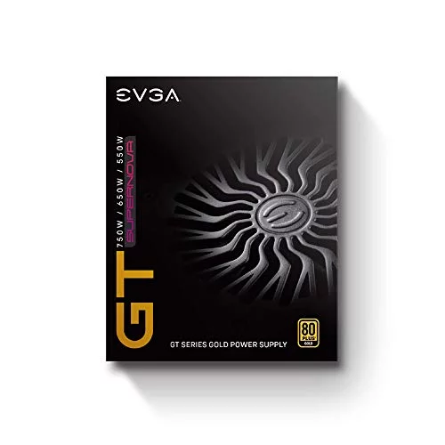 EVGA Supernova 750 GT, 80 Plus Gold 750W, Fully Modular, Auto Eco Mode with FDB Fan, 7 Year Warranty, Includes Power ON Self Tester, Compact 150mm Size, Power Supply 220-GT-0750-Y1