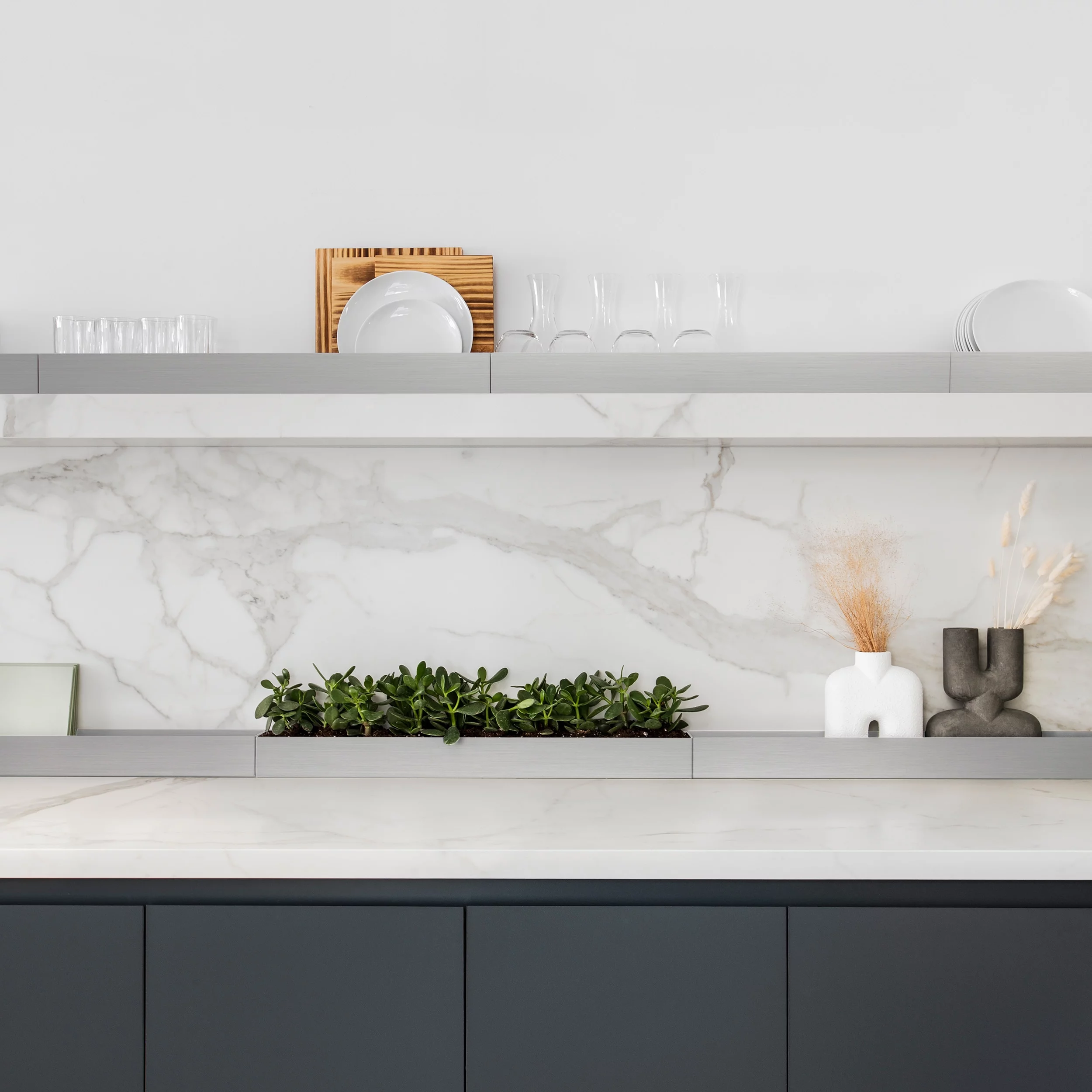 Veradek Geo Series Trough Planter - Stainless Steel