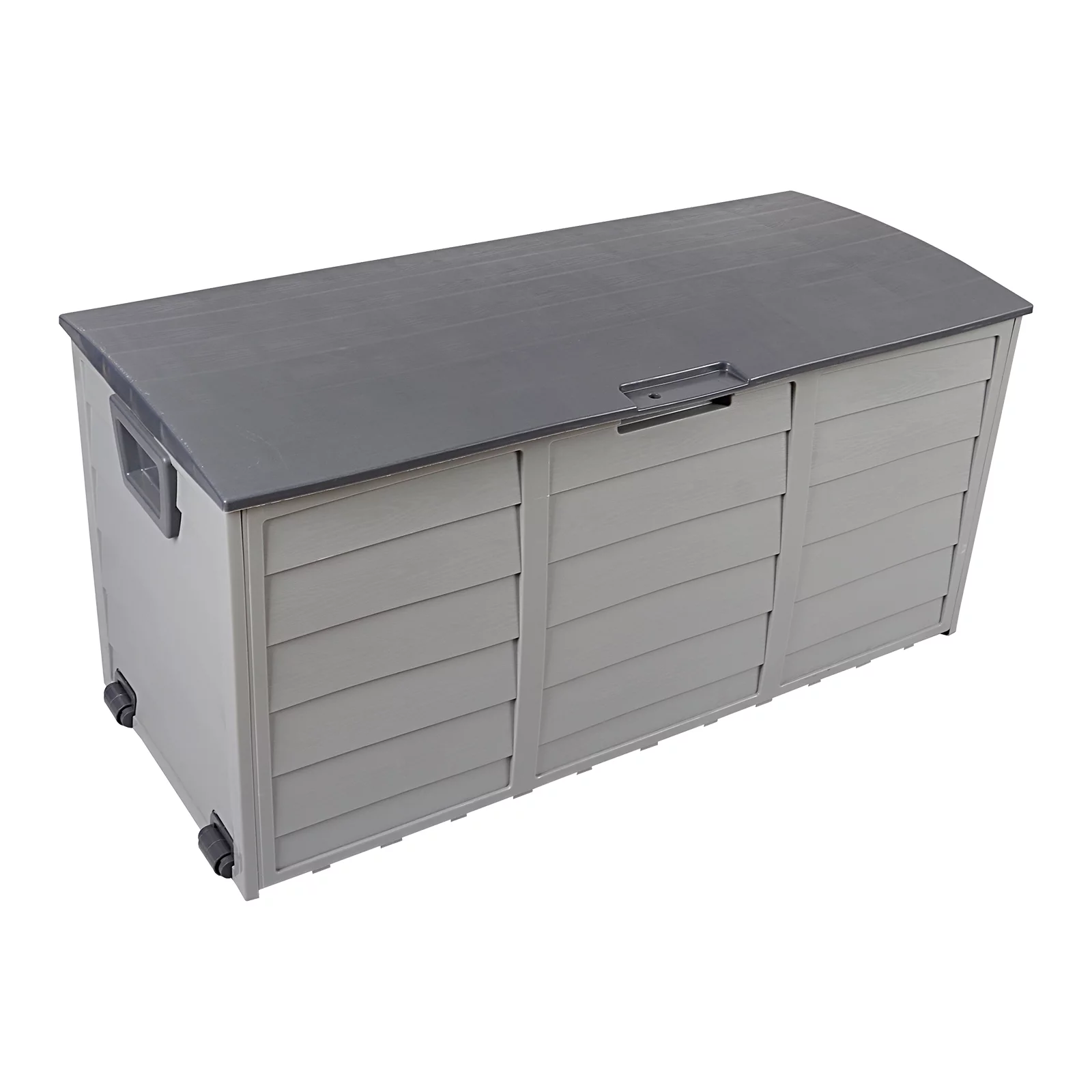 Outdoor Garden Plastic Storage Deck Box Chest 75 Gallons Lockable Seat - Ideal for Tools, Cushions, and Toys Storage