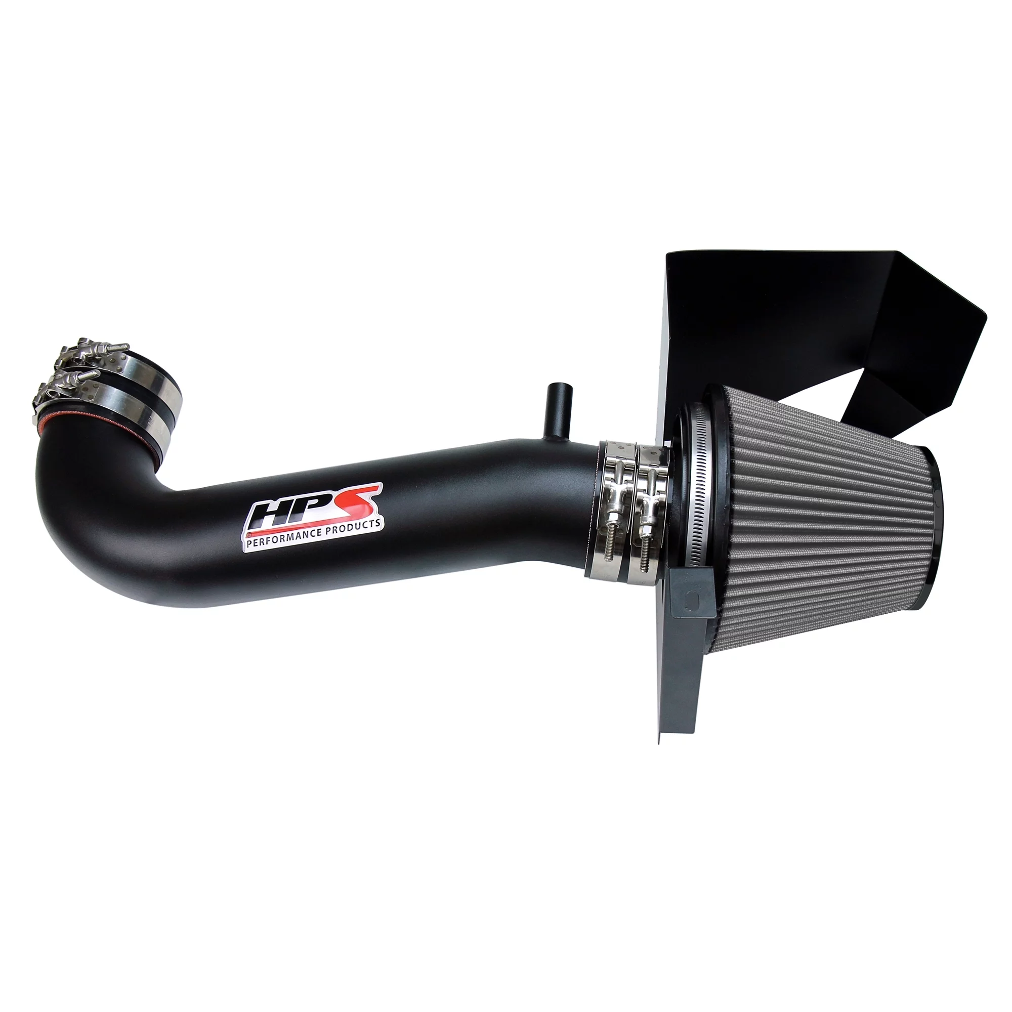 HPS Performance Black Shortram Air Intake Kit + Heat Shield Cool Ram Compatible for 2011-2020 Dodge Charger Challenger 300C 5.7L V8 except Shaker Hood, 827-600WB