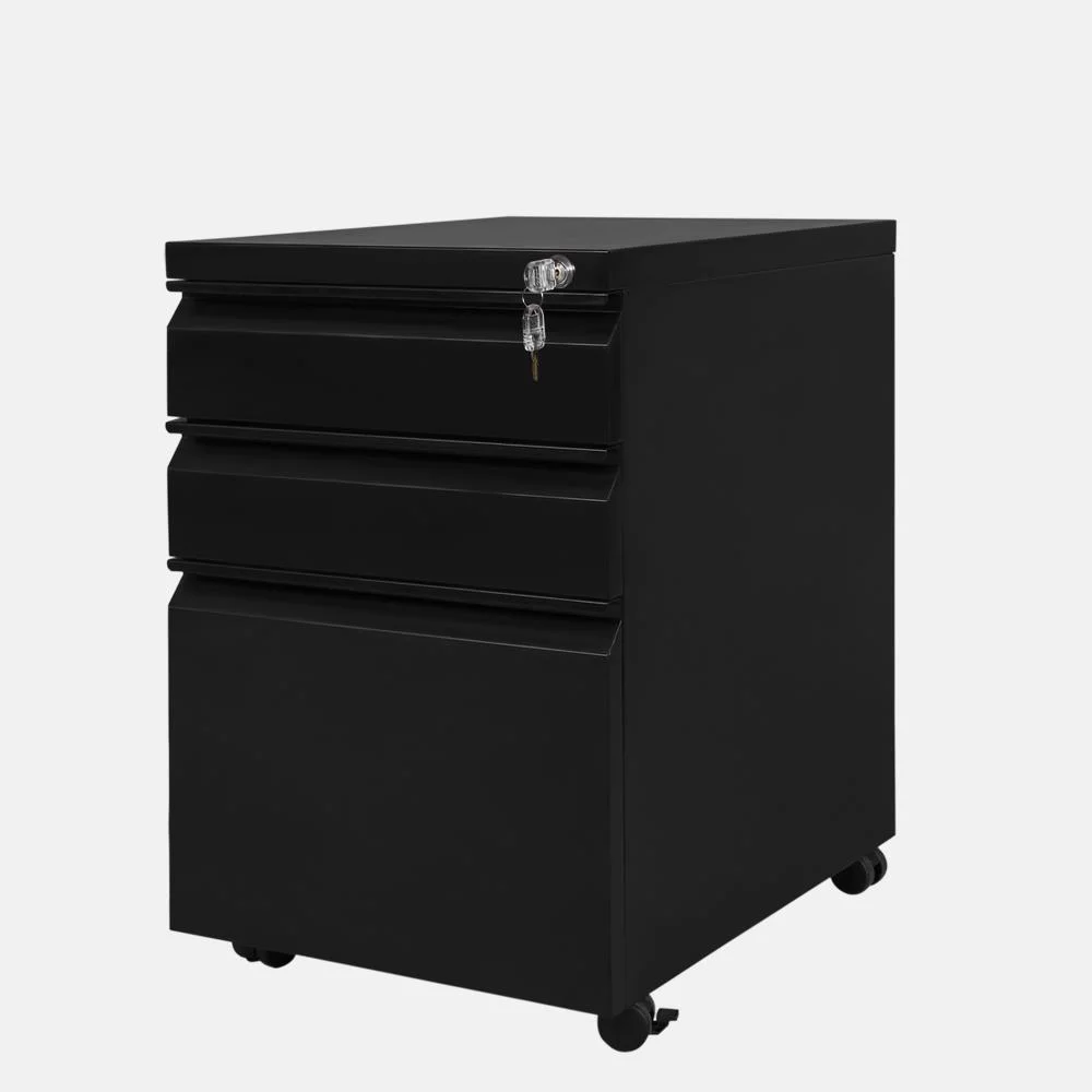 Winado 3 Drawer Metal Mobile File Cabinet with Lock Rolling Steel Office Cabinet with drawers