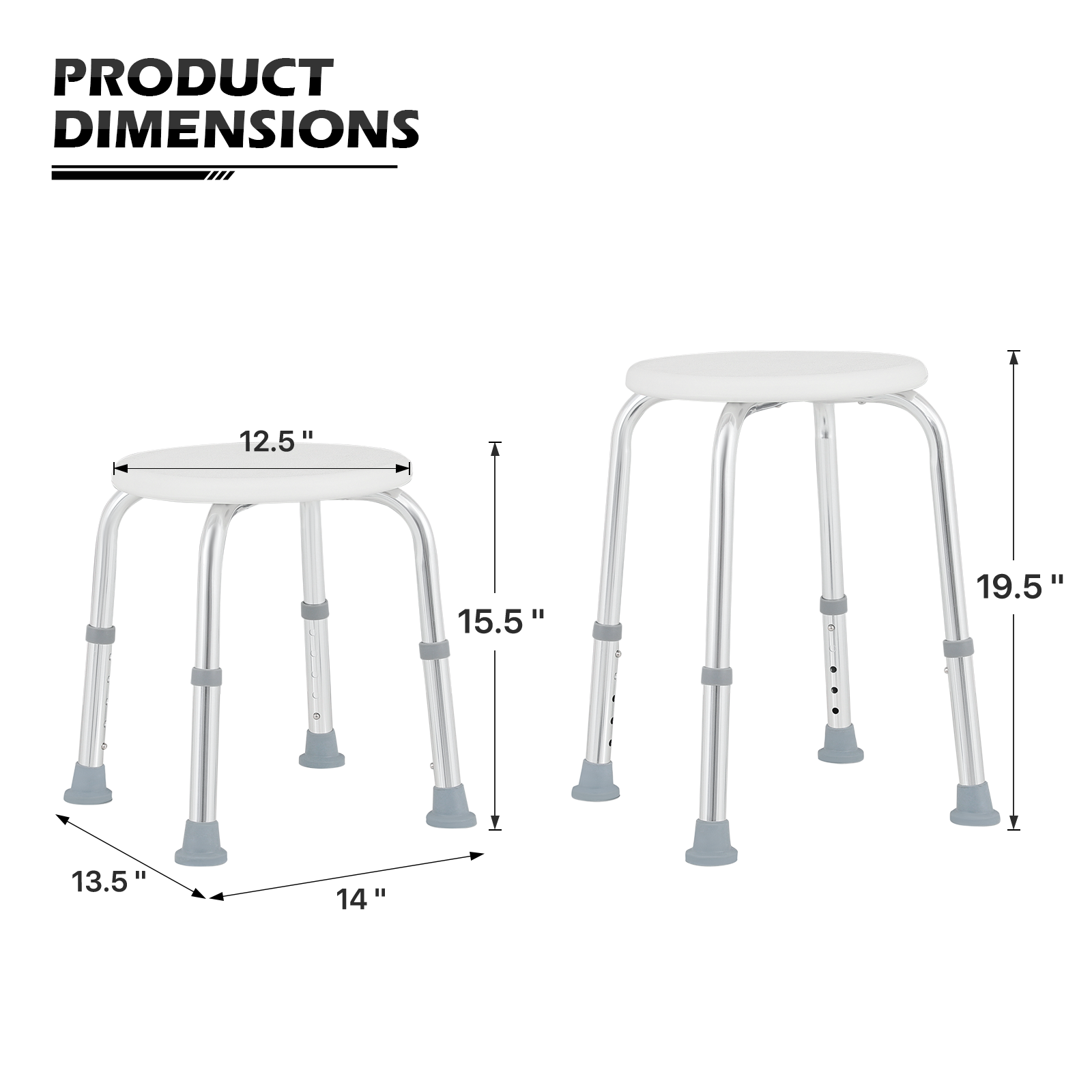 monicare Portable Small Bathtub Chair, 15.5
