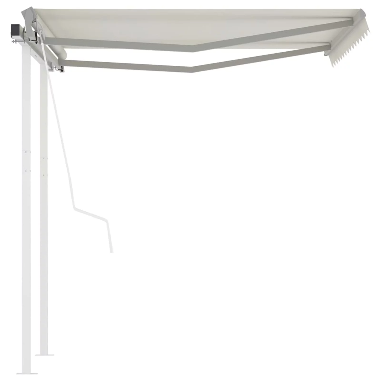 Automatic Retractable Awning with Posts 9.8'x8.2' Cream