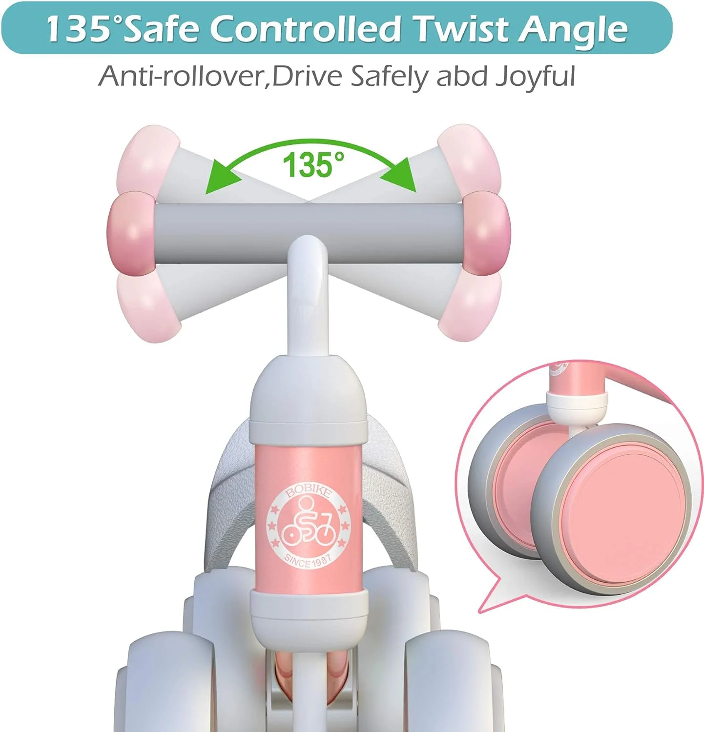 Open Box BOBIKE Baby Balance Bike Toys for 10-24 Months Kids - PINK