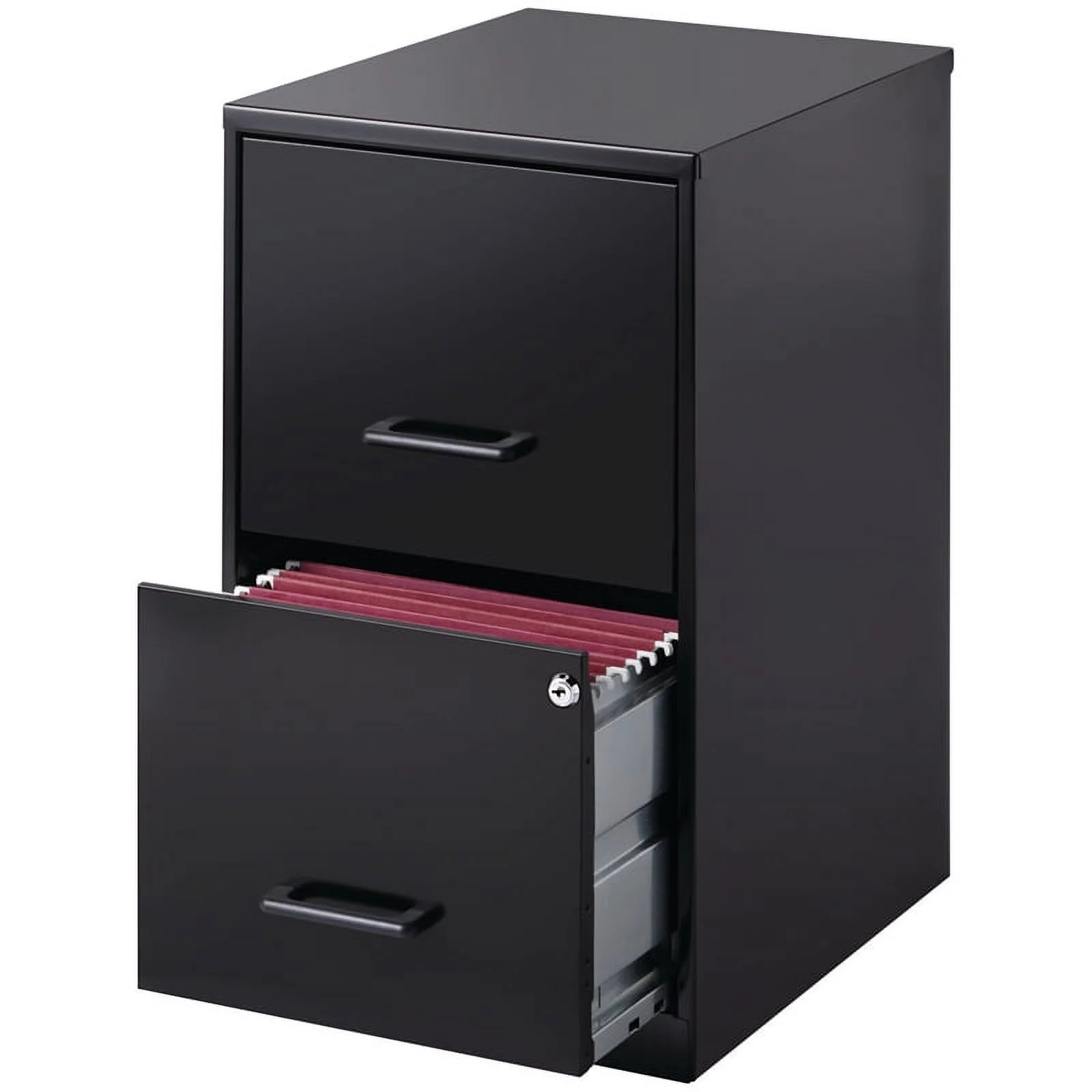 Scranton & Co 2 Drawer Letter File Cabinet in Black (Set of 5)